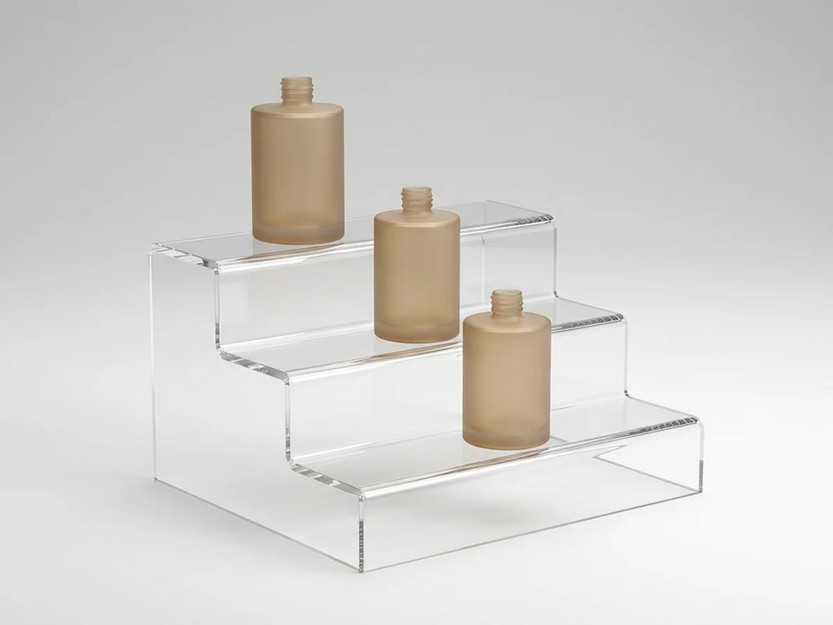 Acrylic Risers for cosmetics and perfume displays
