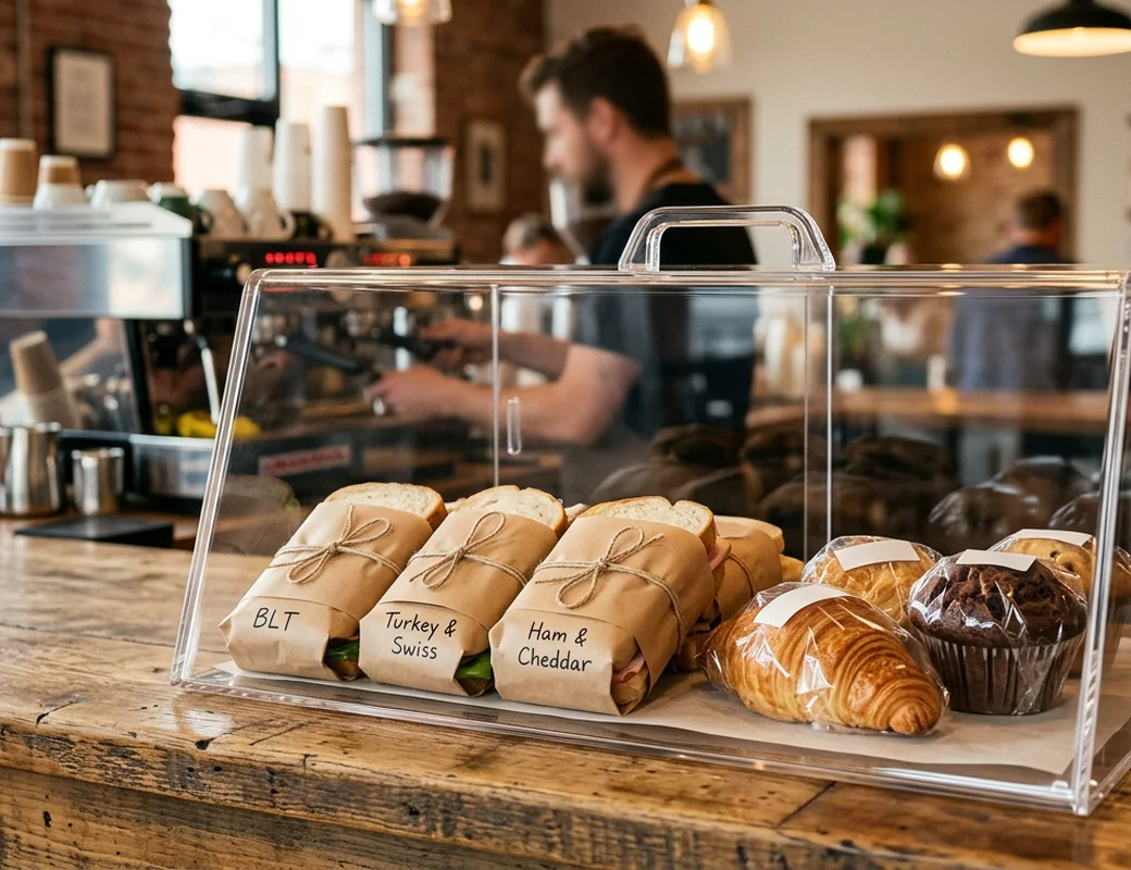 Coffee shop grab-and-go pastry display case