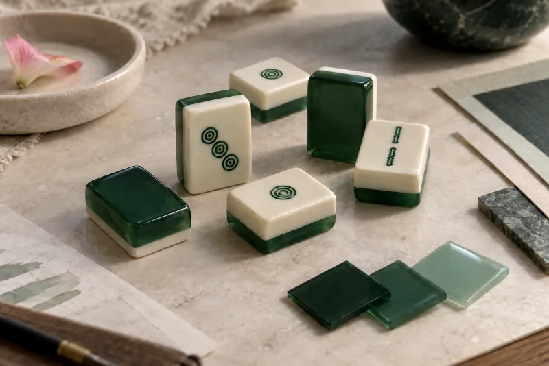 A complete custom mahjong collection: illustrative project planning scene