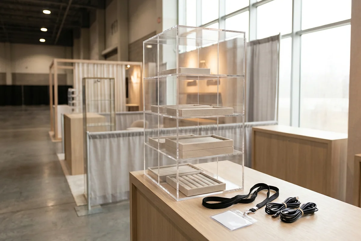 Trade Show Exhibitors — typical acrylic display use case