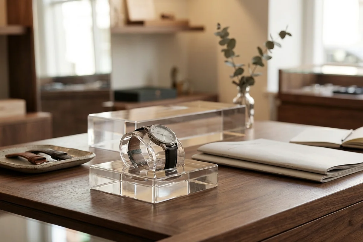 Watch Retailers — typical acrylic display use case