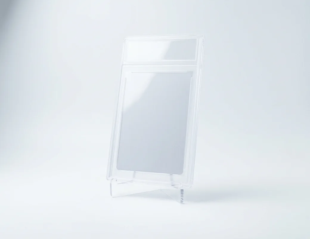 Acrylic card display stands used for e-commerce product photography
