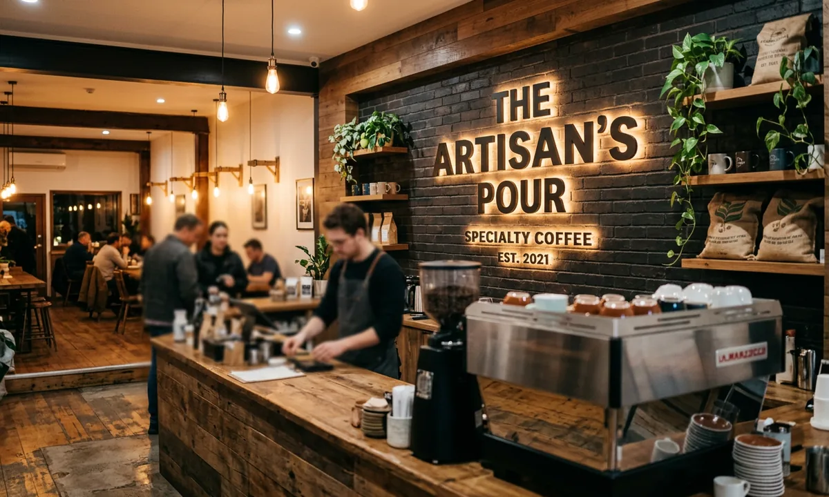 1,350 3D Acrylic Letters for a 45-Store Specialty Coffee Chain