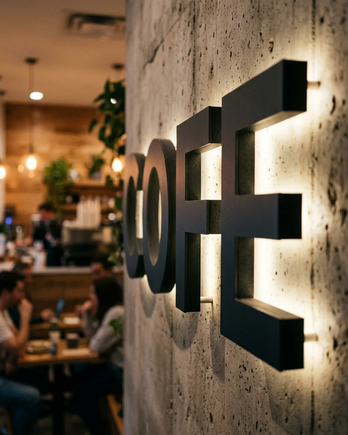 3D Acrylic Letters: 1,350-Piece Coffee Chain Rollout
