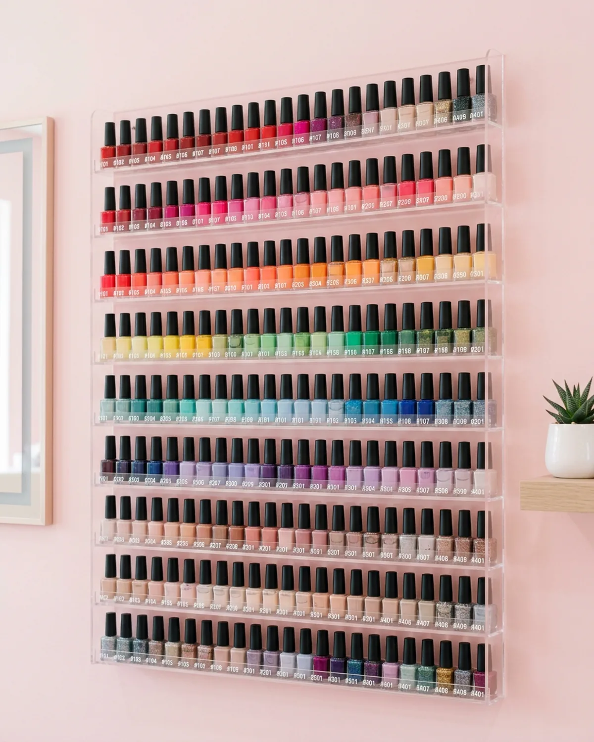 Acrylic Nail Polish Display: 240-Salon Wall Fixture Rollout
