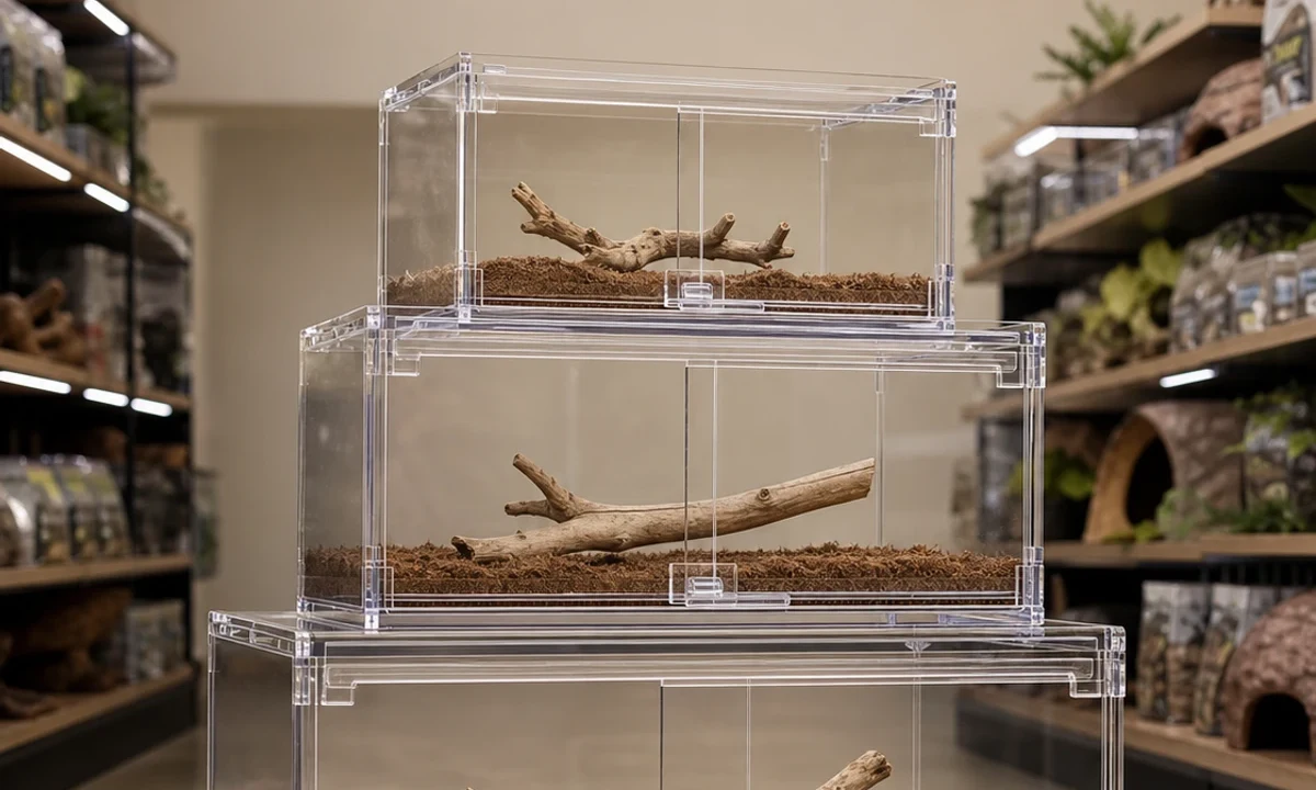 Custom Acrylic Snake Enclosure: 50-Unit Specialty Retail Rollout (3 SKU sizes, 18 days)