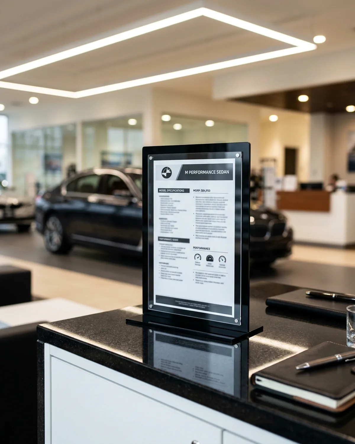 Custom Countertop Displays for Automotive Showrooms