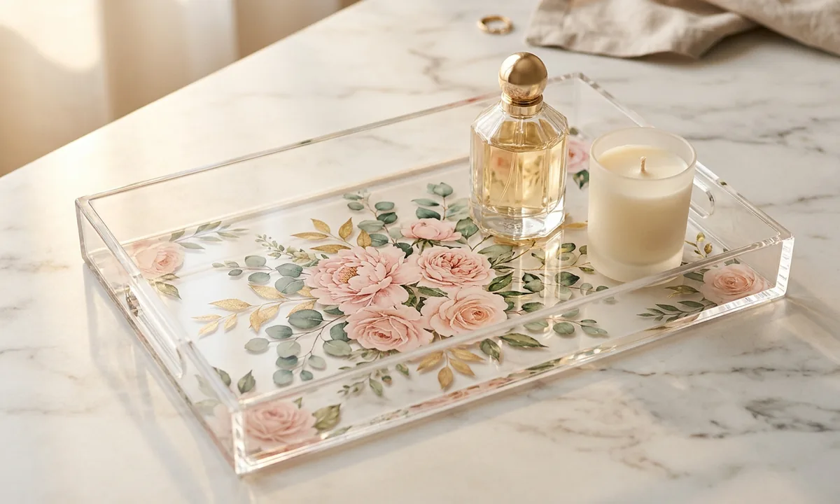520 Bespoke Printed Acrylic Trays for a Luxury Fragrance House
