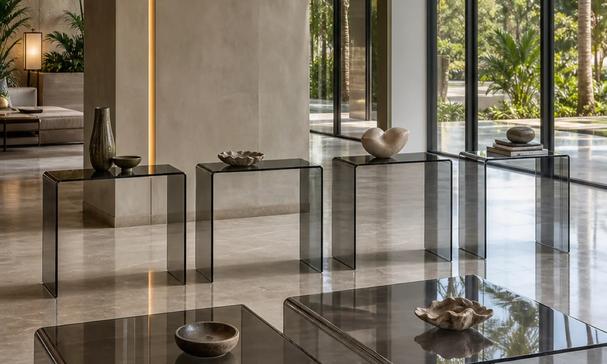 Boutique Hotel — 54-Piece Custom Acrylic Furniture Program