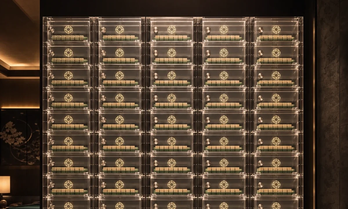 Boutique Mahjong Club: 60-Locker Acrylic Display Wall (24-day production)