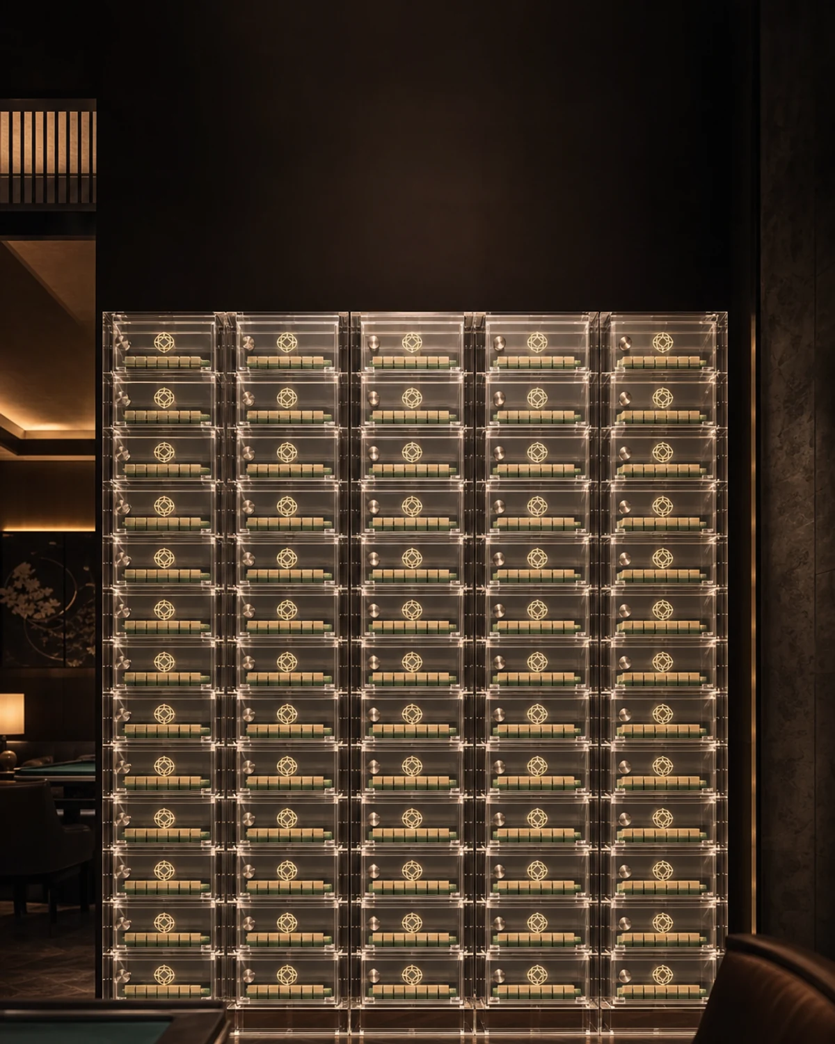 Boutique Mahjong Club: 60-Locker Acrylic Display Wall in 24 Days