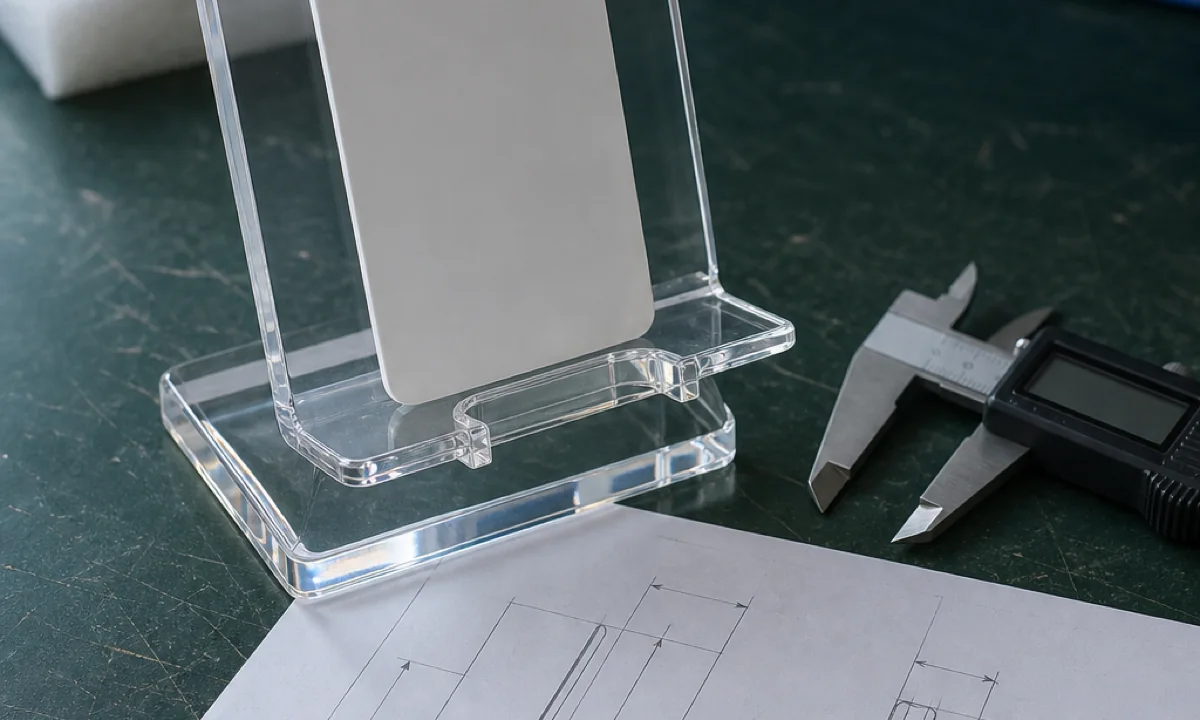 Custom Acrylic Device Stand: Drawing-to-Sample Plan