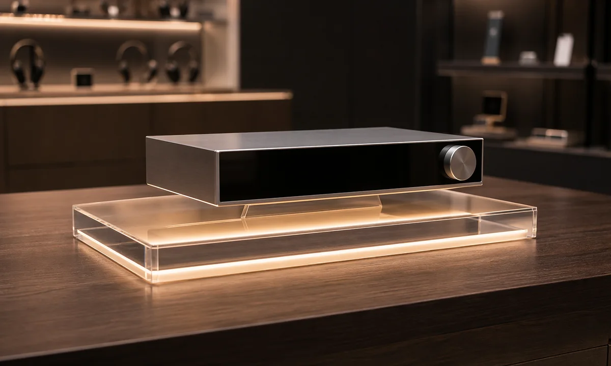 450 LED Acrylic Display Stands with an Invisible Support Rig