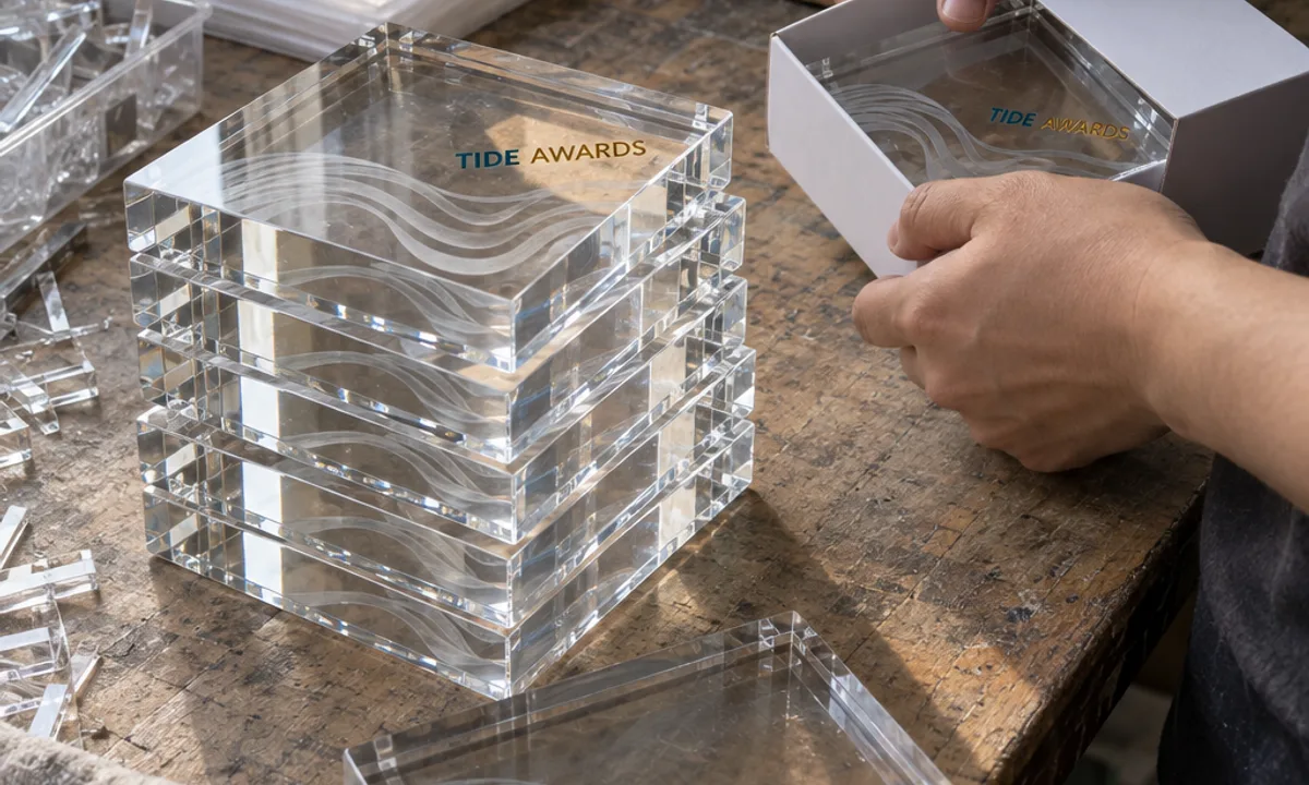 Rush Acrylic Awards Order: 400+ Pieces, 19 Days Door to Door