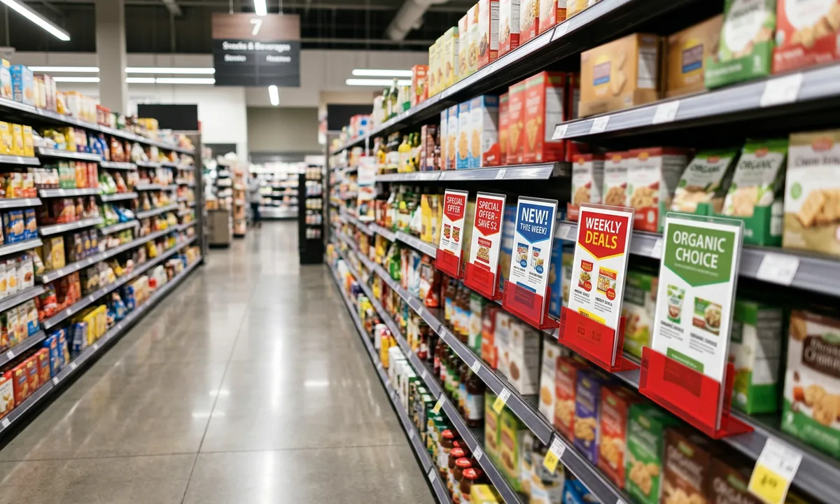 1,000 Shelf-Edge Sign Holders for a 20-Store Supermarket Chain