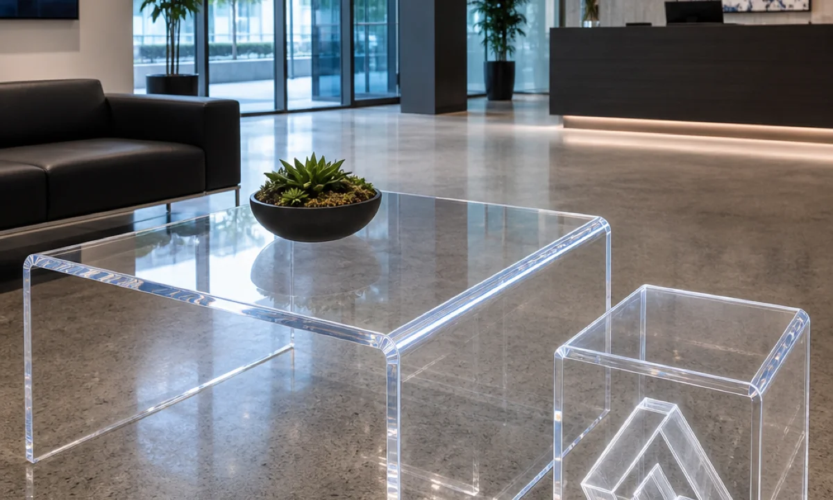 Tech HQ — 24-Piece Acrylic Coffee & Logo Side Tables