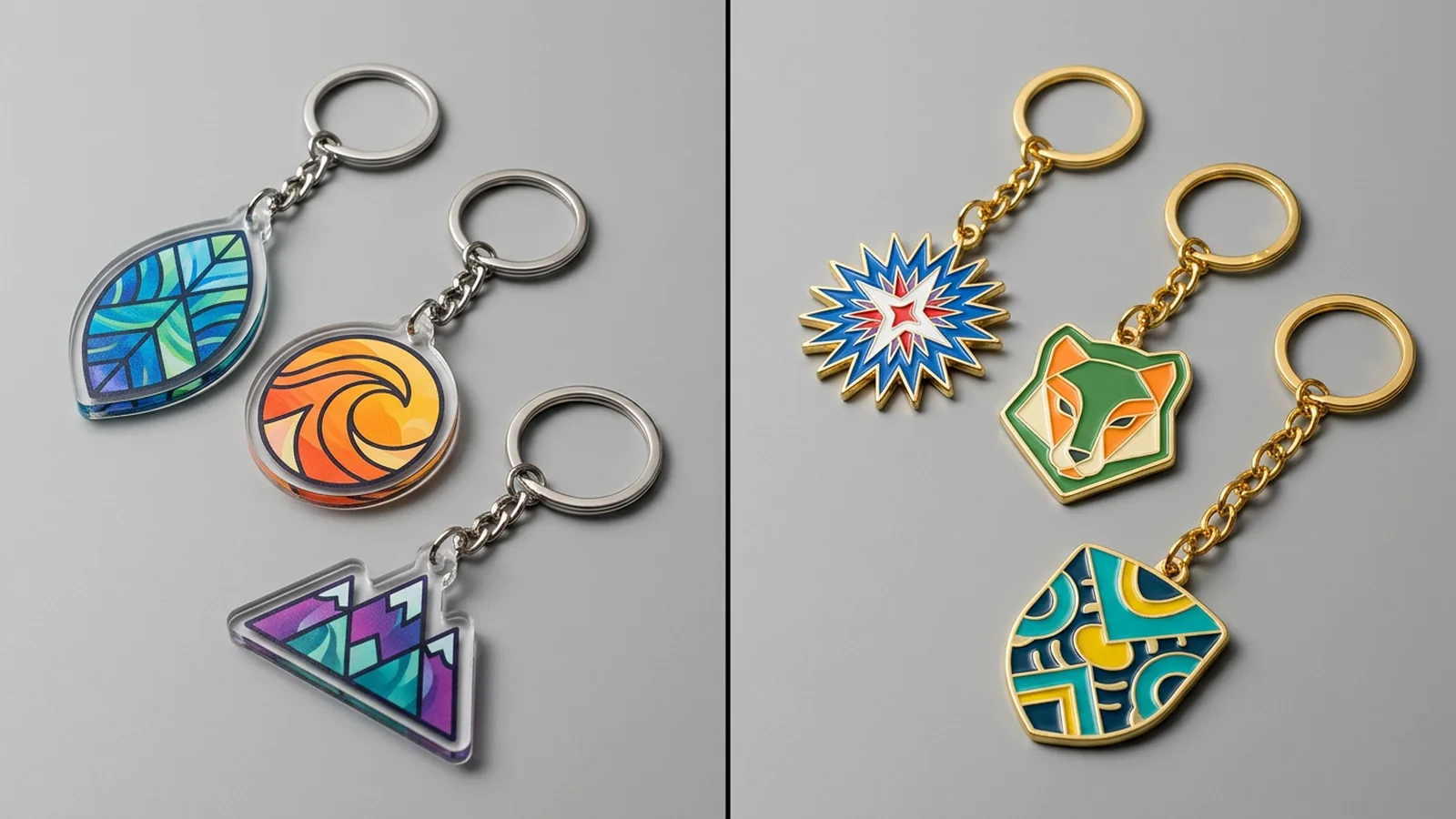 Acrylic vs Enamel Keychains: Cost, Durability, MOQ