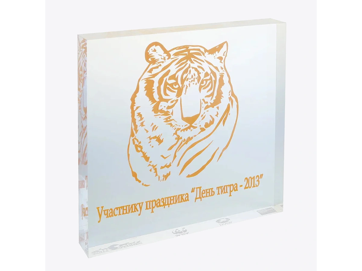Acrylic POP block with printed artwork