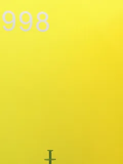 Photographed Xintao cast acrylic chip, code 998, translucent fluorescent yellow