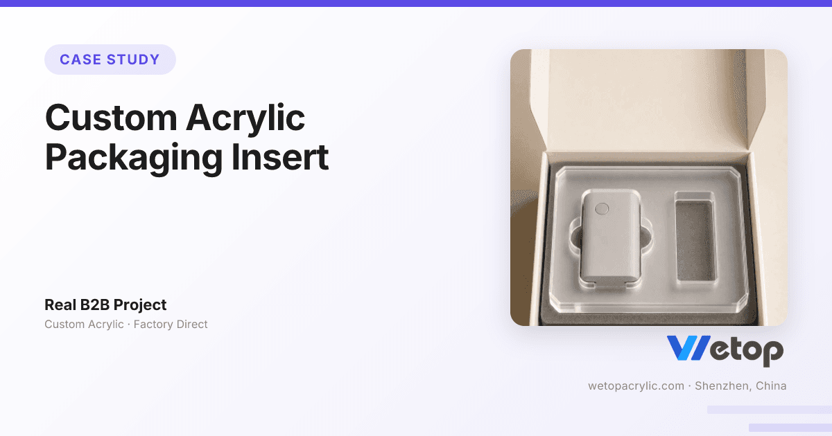 Custom Acrylic Packaging Inserts: 5,000-Unit D2C Launch in 22 Days