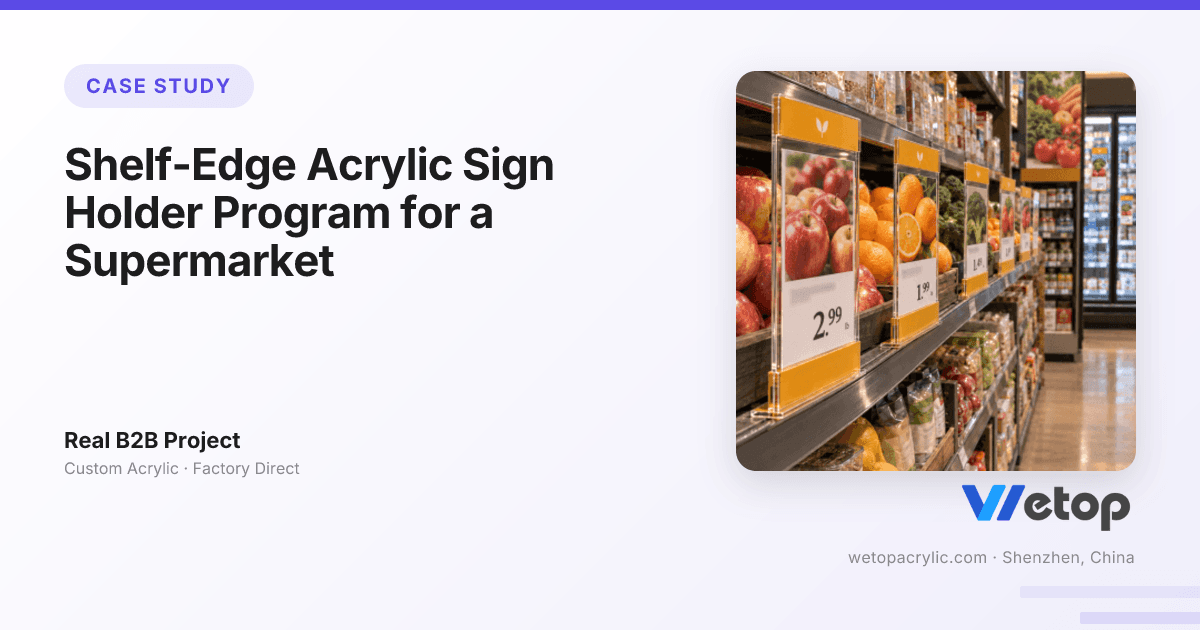 Shelf-Edge Sign Holders: 1,000-Unit Retail Chain Rollout