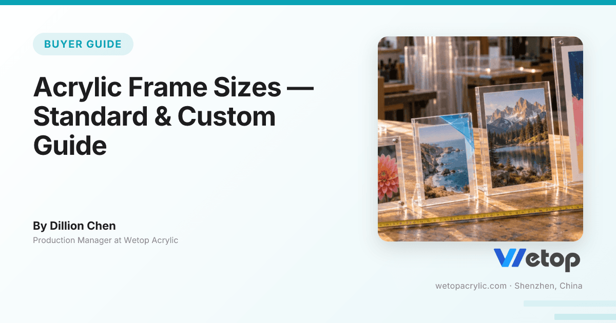 Acrylic Frame Sizes — Standard & Custom Guide | Wetop Acrylic