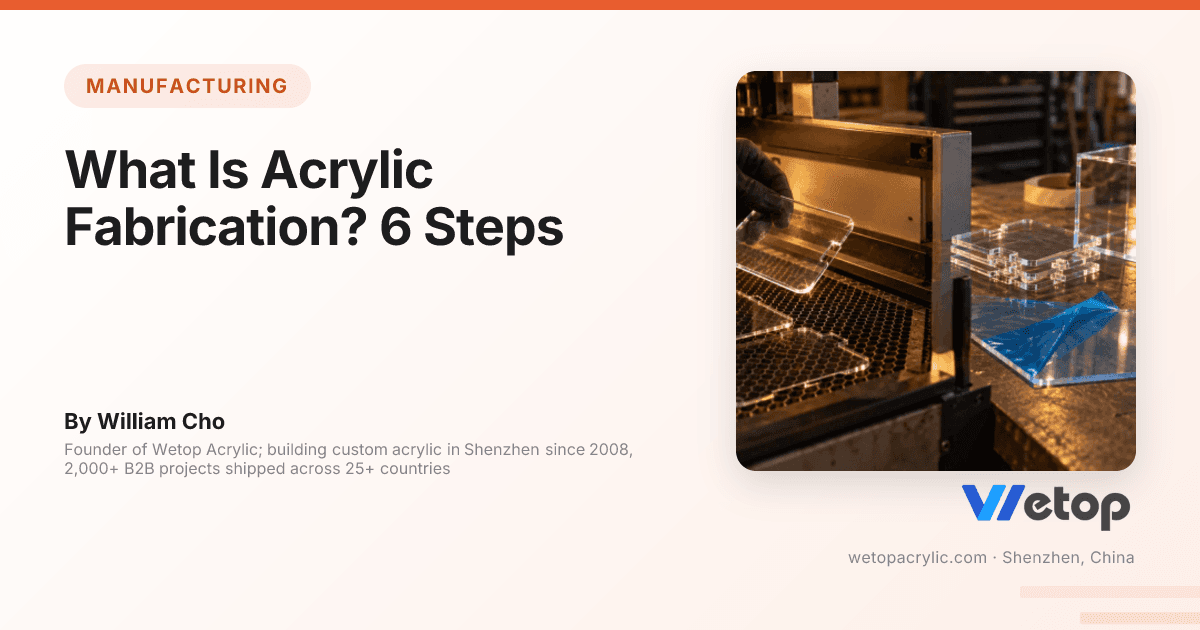 What Is Acrylic Fabrication? A Founder's Plain Answer | Wetop Acrylic