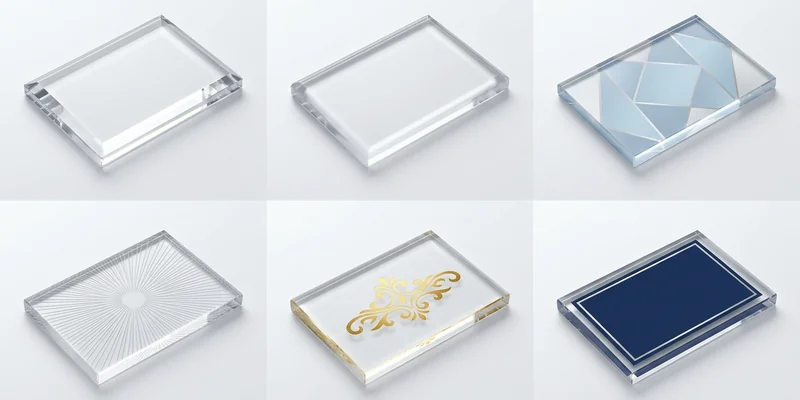 Surface finish options for acrylic awards