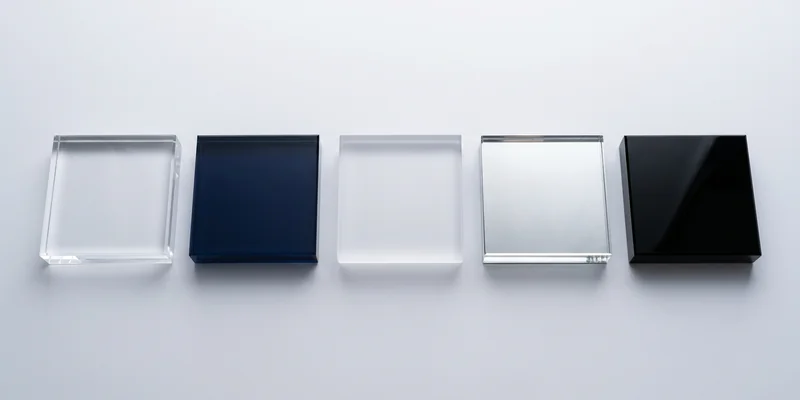 Acrylic material options for awards