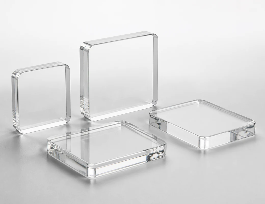 Clear acrylic photo blocks — UV-print-ready blanks