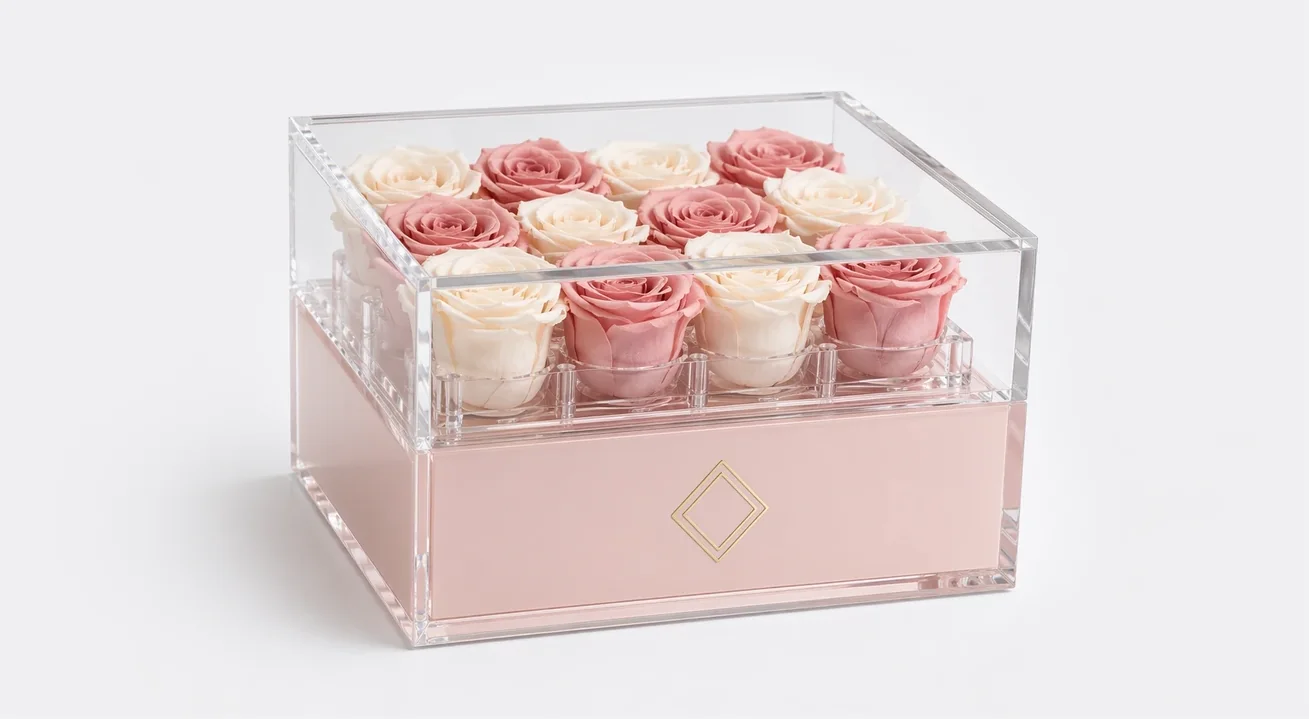 Luxury acrylic flower and rose boxes