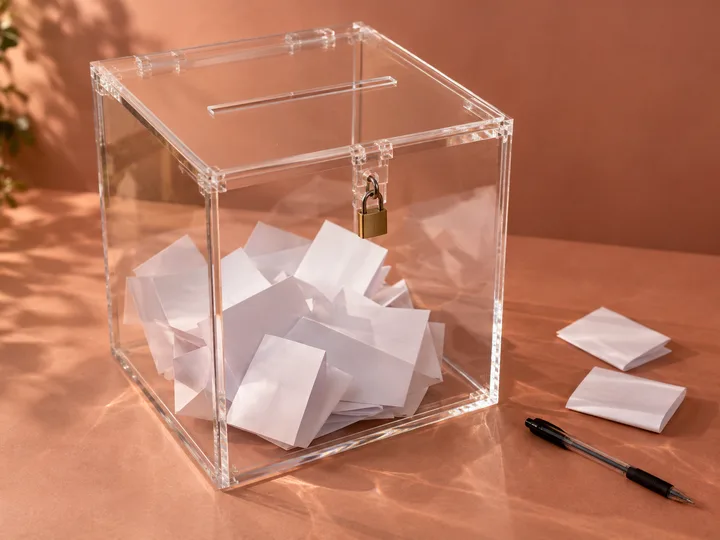 Urne per votazioni, donazioni e biglietti