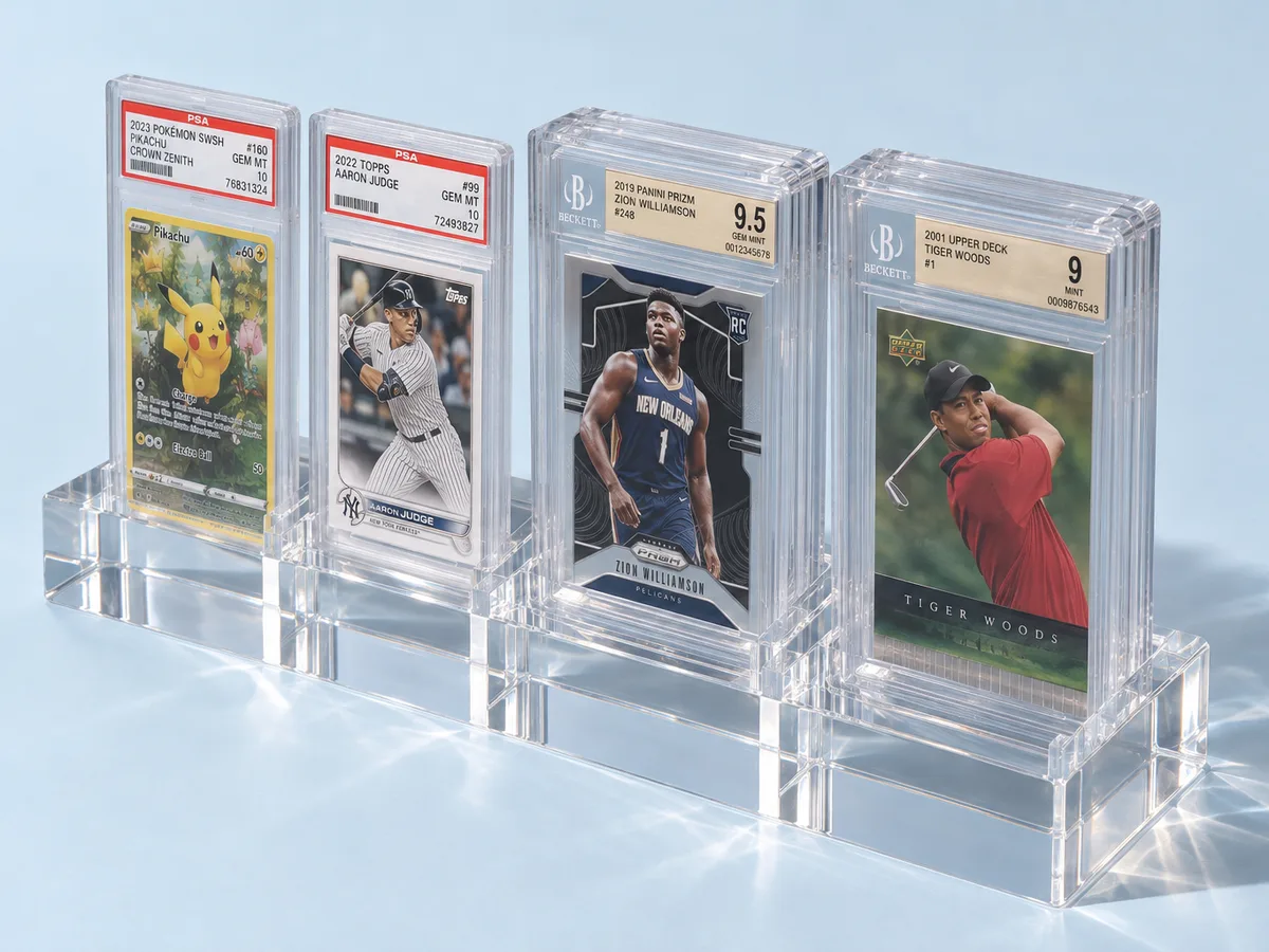 Acrylic block with thin and wide slab slots