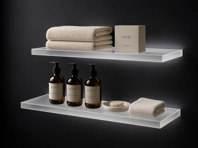 Hotel Bathroom Floating Shelves