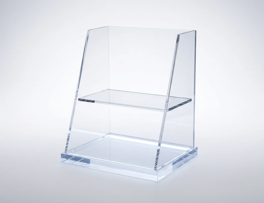 LED-illuminated acrylic display stand