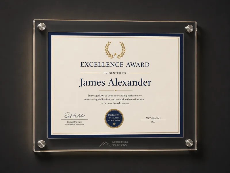 Corporate Certificate Frames