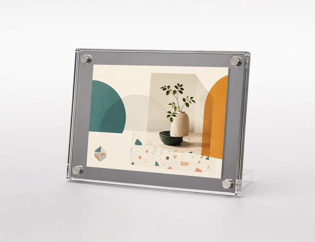 Magnetic acrylic photo frames
