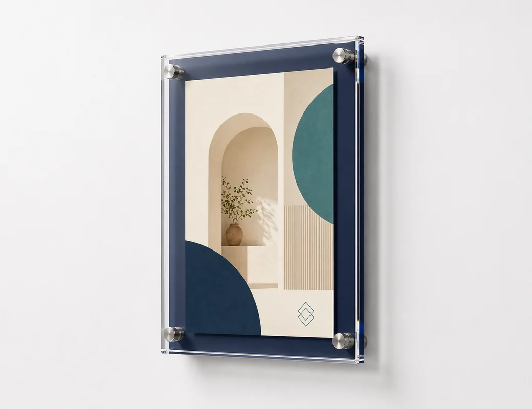 Wall-mounted acrylic frames