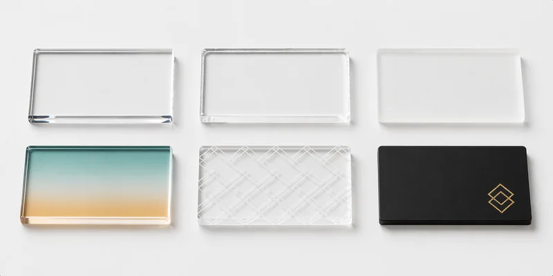 Surface finish options for acrylic frames