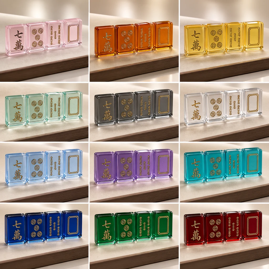 Game-Brand CES Launch — 12-Colorway OEM — custom acrylic mahjong tile set project