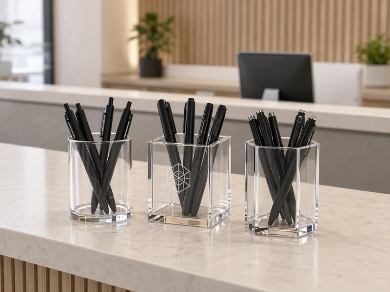 Custom acrylic pen holders