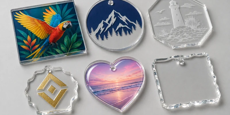 Finishing options for acrylic ornaments