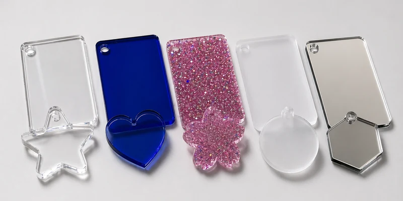 Acrylic material options for ornaments