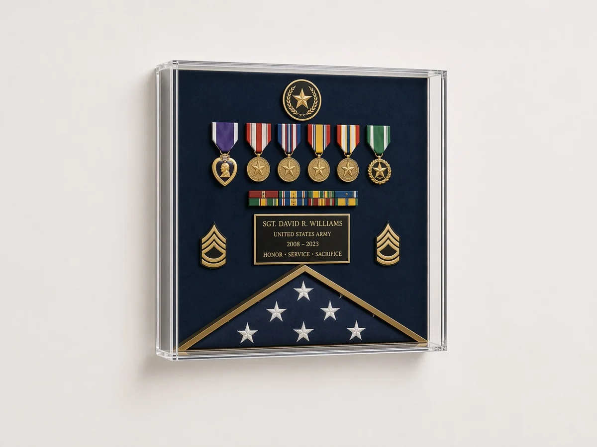 Military Retirement Shadow Boxes