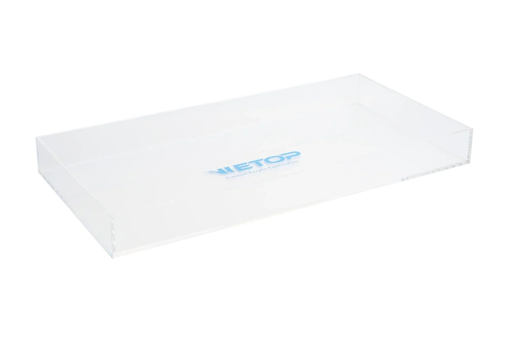 Silk-screen printed acrylic tray