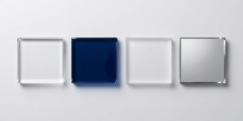 Acrylic material options for trays