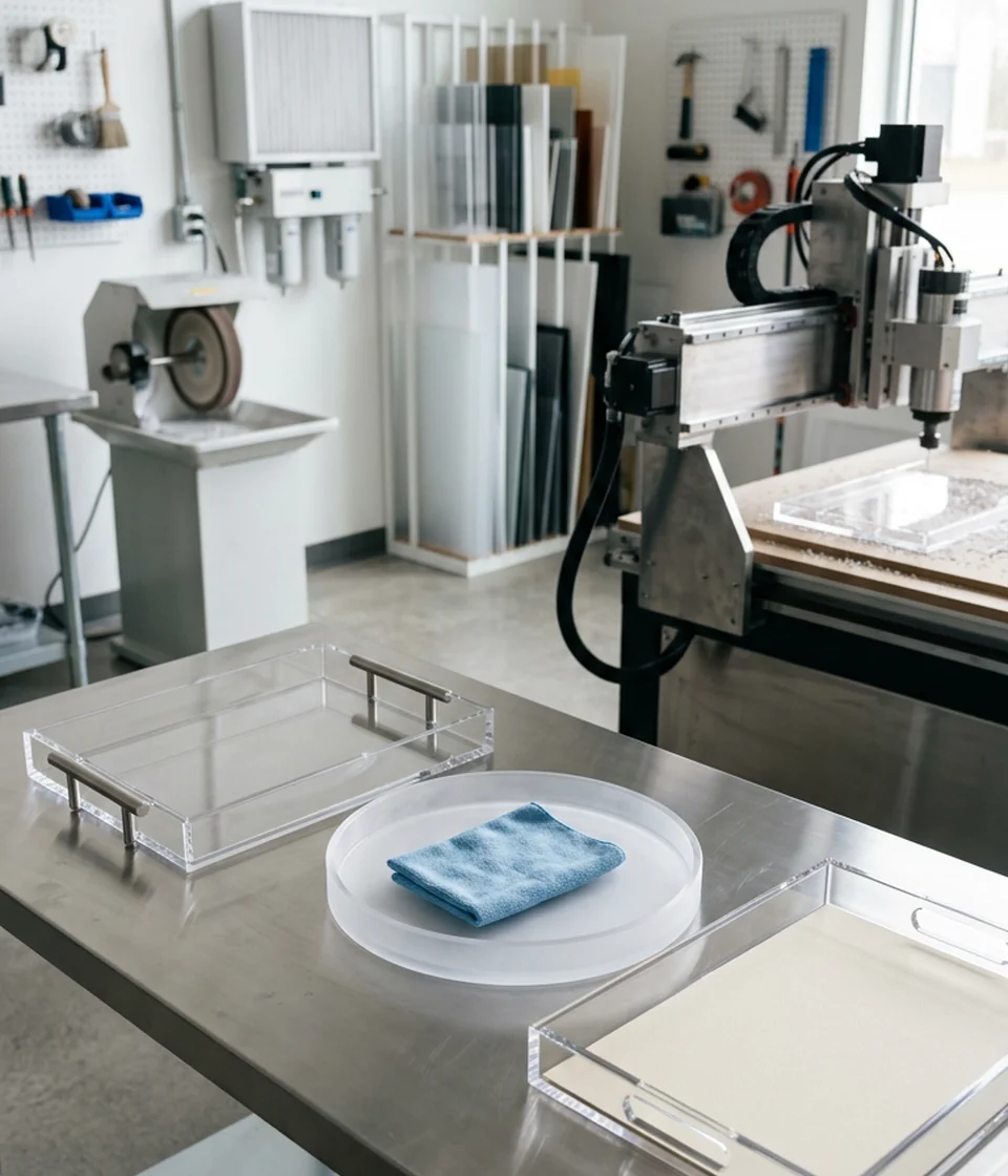 Wetop Acrylic factory — tray manufacturing