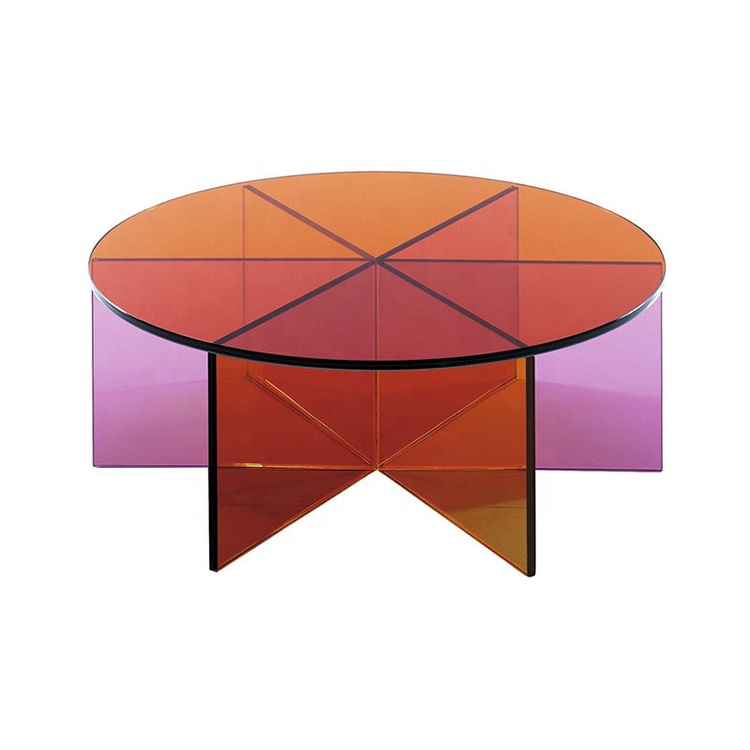 Custom Round Shape Acrylic Table