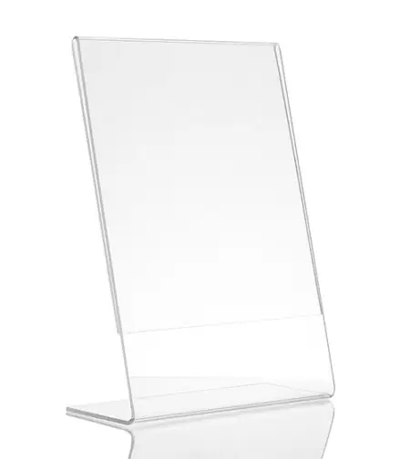 l shape acrylic sign holder