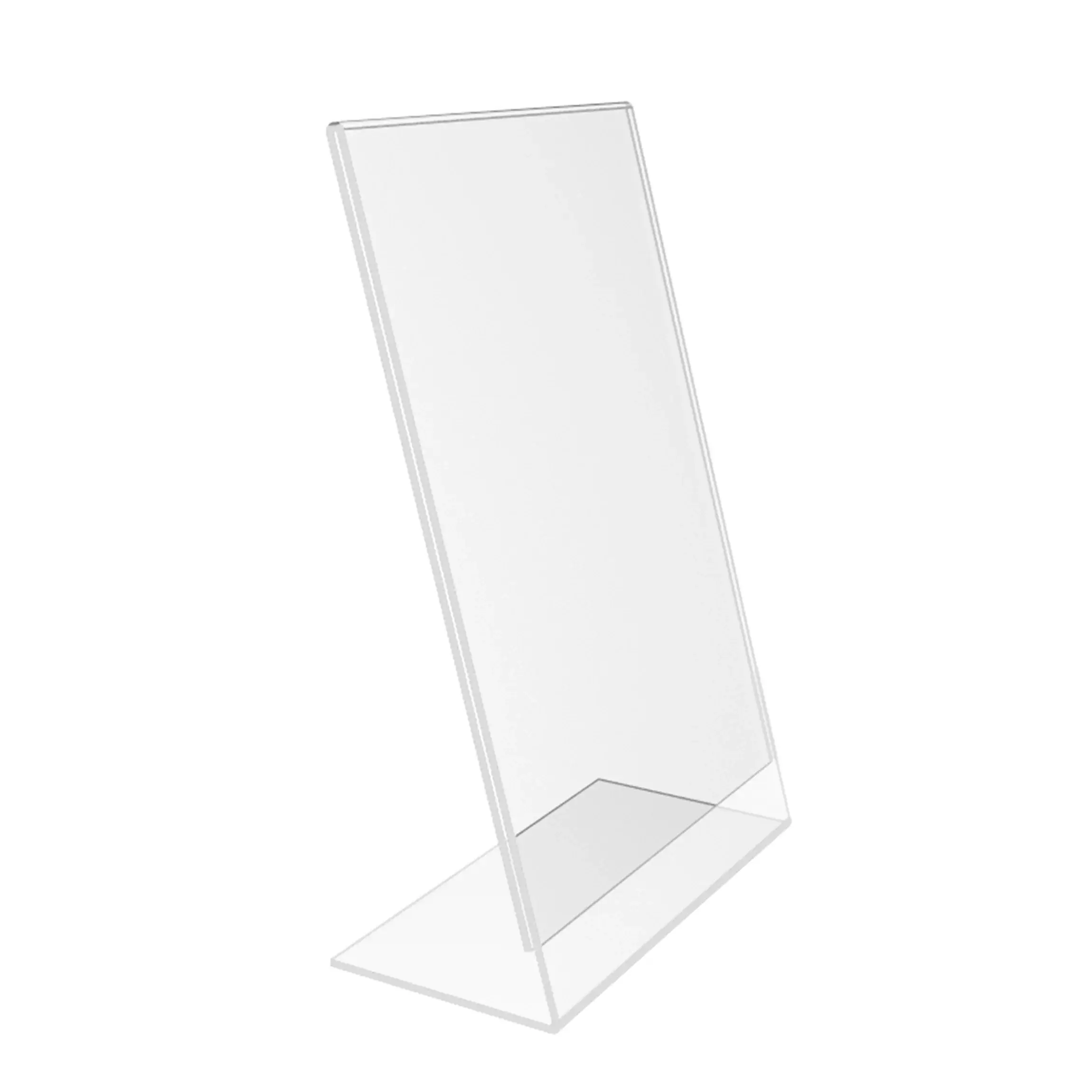 slant back acrylic sign holder